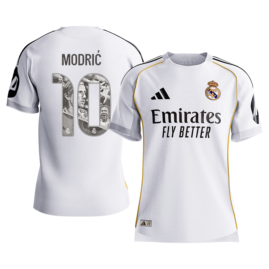 Męska Koszulka Domowa Real Madryt MODRIĆ #10 Wersja Piłkarska 2025/26 - Slim Fit - Topowe Koszulki Pilkarskie Sklep Internetowy