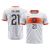 Męska koszulka Holandii wyjazdowa F.DE JONG #21 wersja zawodnicza - Mundial 2026