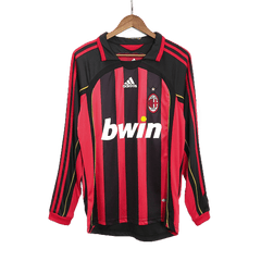Męska koszulka piłkarska z długim rękawem Retro MALDINI #3 2006/07 AC Milan Home - Topowe Koszulki Pilkarskie Sklep Internetowy