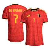 Męska Koszulka Domowa Belgium DE BRUYNE #7 Wersja Piłkarska World Cup 2026 - Slim Fit