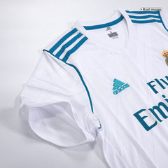 Męska Koszulka Retro Domowa Real Madrid 2017/18 - Topowe Koszulki Pilkarskie Sklep Internetowy