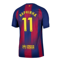 Męska Koszulka Domowa Barcelona RAPHINHA #11 Wersja Piłkarska 2025/26 - Slim Fit - Topowe Koszulki Pilkarskie Sklep Internetowy