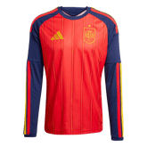 Męska Koszulka Domowa Spain 2026 z Długim Rękawem - World Cup