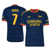 Męska wyjazdowa koszulka Arsenalu 2026/27 – SAKA #7 (UCL)
