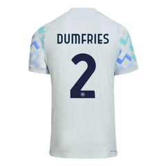 Męska Koszulka Wyjazdowa Inter Milan DUMFRIES #2 Wersja Piłkarska 2025/26 - Slim Fit - Topowe Koszulki Pilkarskie Sklep Internetowy