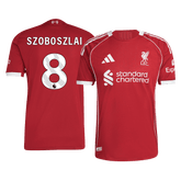 Męska Koszulka Domowa Liverpool SZOBOSZLAI #8 Wersja Piłkarska 2025/26 - Slim Fit