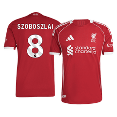 Liverpool SZOBOSZLAI #8 Herren-Heimtrikot 2025/26, Fußballversion – Slim Fit