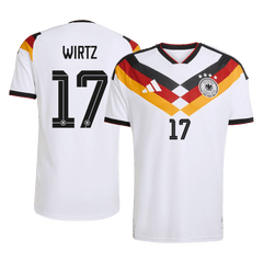 Męska koszulka Niemiec domowa WIRTZ #17 wersja zawodnicza – Mundial 2026