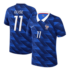 Męska Koszulka Domowa France OLISE #11 Wersja Piłkarska - Mundial 2026 - Slim Fit