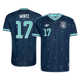 Męska koszulka Niemiec wyjazdowa WIRTZ #17 wersja zawodnicza – Mundial 2026