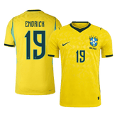 Męska koszulka Brazylii domowa ENDRICK #19 wersja zawodnicza - Mundial 2026