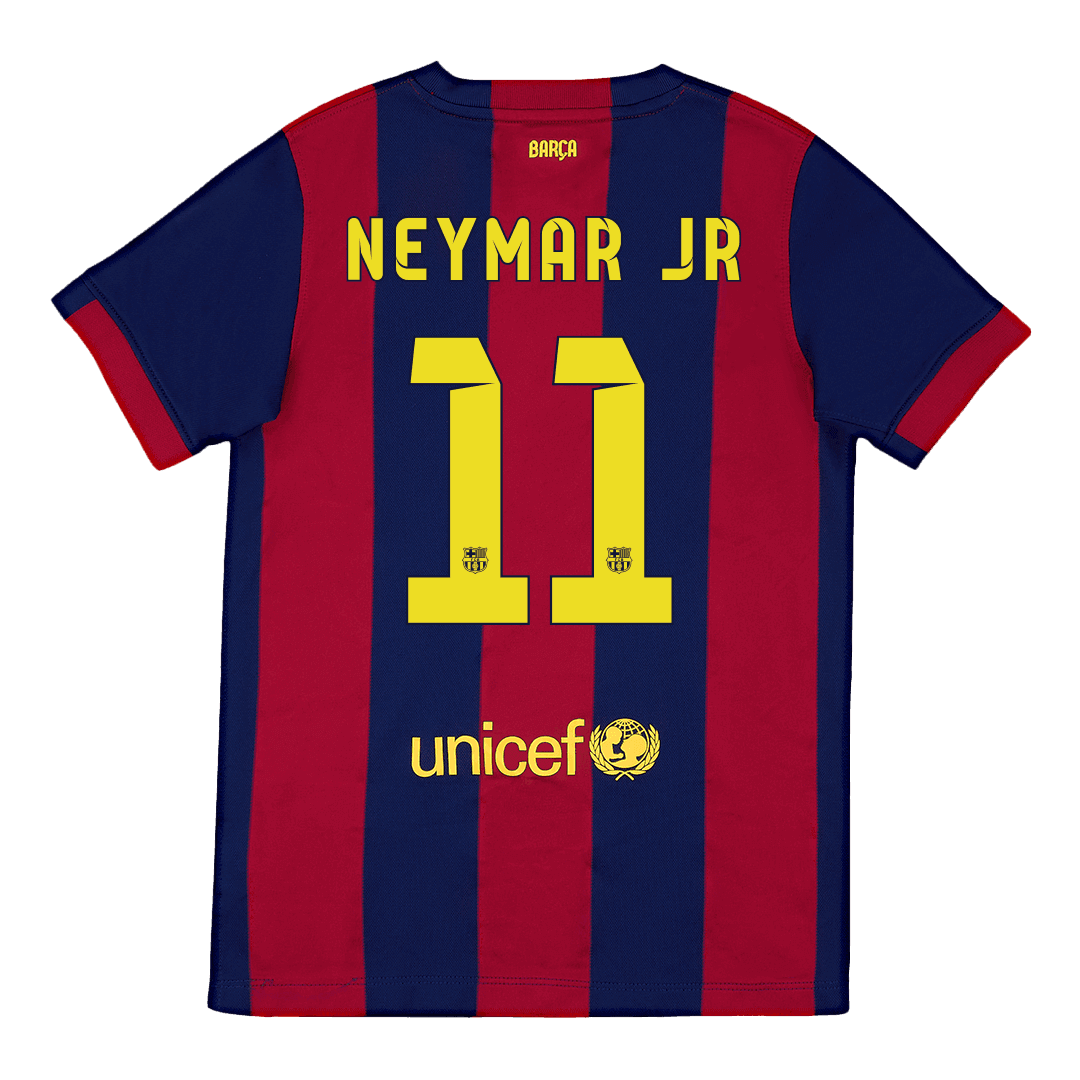 Męska Koszulka Retro NEYMAR JR #11 Barcelona Domowa 2014/15 - Topowe Koszulki Pilkarskie Sklep Internetowy