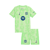 Zestaw Piłkarski Dla Dzieci Barcelona Third Away (Koszulka+Spodenki) 2024/25 - UCL (Logo Spotify bez tekstu) - Topowe Koszulki Pilkarskie Sklep Internetowy