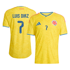 Męska koszulka Kolumbii domowa LUIS DíAZ #7 wersja zawodnicza – Mundial 2026