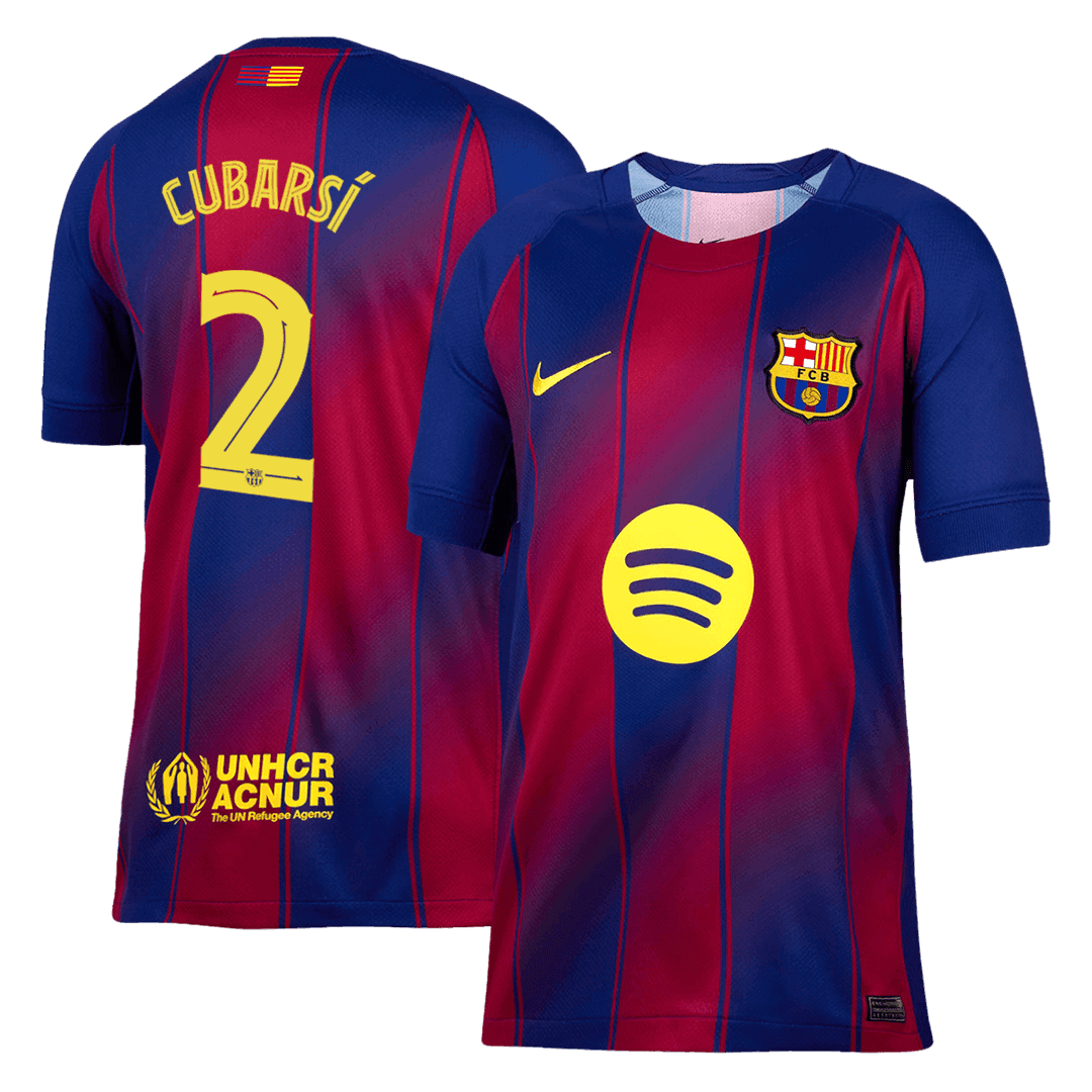Męska Koszulka Domowa Barcelona CUBARSÍ #2 2025/26 - UCL - Topowe Koszulki Pilkarskie Sklep Internetowy