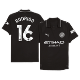 Męska Koszulka Wyjazdowa Manchester City RODRIGO #16 Wersja Piłkarska 2025/26 - Slim Fit - Topowe Koszulki Pilkarskie Sklep Internetowy