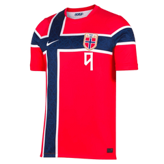 Męska koszulka Norwegii domowa BRAUT HAALAND #9 wersja zawodnicza – Mundial 2026