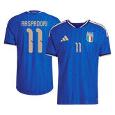 Męska Koszulka Domowa Italy RASPADORI #11 Wersja Piłkarska World Cup 2026 - Slim Fit