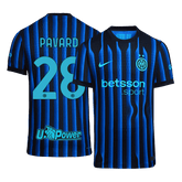 Męska Koszulka Domowa Inter Milan PAVARD #28 Wersja Piłkarska 2025/26 - Slim Fit - Topowe Koszulki Pilkarskie Sklep Internetowy