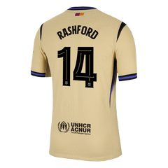 Męska Koszulka Wyjazdowa FC Barcelona RASHFORD #14 Wersja Piłkarska 2025/26 - UCL - Slim Fit
