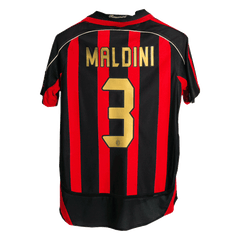 Męska koszulka retro AC Milan 06/07 domowa MALDINI #3 - Topowe Koszulki Pilkarskie Sklep Internetowy