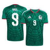 Męska Koszulka Domowa Mexico Raúl #9 World Cup 2026