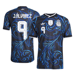 Męska koszulka Argentyny wyjazdowa J. ÁLVAREZ #9 wersja zawodnicza - Mundial 2026