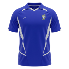 Męska Koszulka Retro Wyjazdowa Brazil 2002