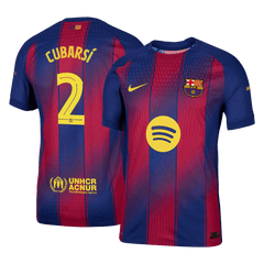 Męska Koszulka Domowa Barcelona CUBARSÍ #2 Wersja Piłkarska 2025/26 - UCL - Slim Fit - Topowe Koszulki Pilkarskie Sklep Internetowy