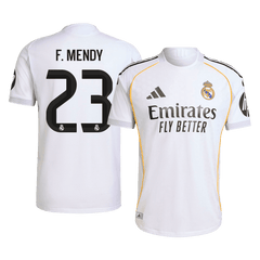 Męska Koszulka Domowa Real Madrid F.MENDY #23 Wersja Piłkarska 2025/26 - Slim Fit - Topowe Koszulki Pilkarskie Sklep Internetowy