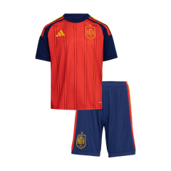 Dziecięcy Zestaw Domowa Spain (Koszulka+Spodenki) World Cup 2026