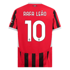 Męska domowa koszulka piłkarska RAFA LEÃO nr 10 AC Milan 2024/25 - Topowe Koszulki Pilkarskie Sklep Internetowy