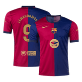 Koszulka Barcelona domowa 2024/25 LEWANDOWSKI #9 - Spotify Logo Without Text - Topowe Koszulki Pilkarskie Sklep Internetowy