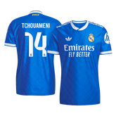 Męska Koszulka Trzecia Wyjazdowa Real Madrid TCHOUAMENI #14 Wersja Piłkarska 2025/26 - Slim Fit