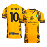 Męska wyjazdowa koszulka piłkarska LAUTARO #10 Inter Mediolan 2024/25 - Topowe Koszulki Pilkarskie Sklep Internetowy