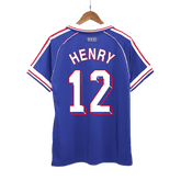 Męska Koszulka Retro Domowa France HENRY #12 1998 - World Cup - Topowe Koszulki Pilkarskie Sklep Internetowy