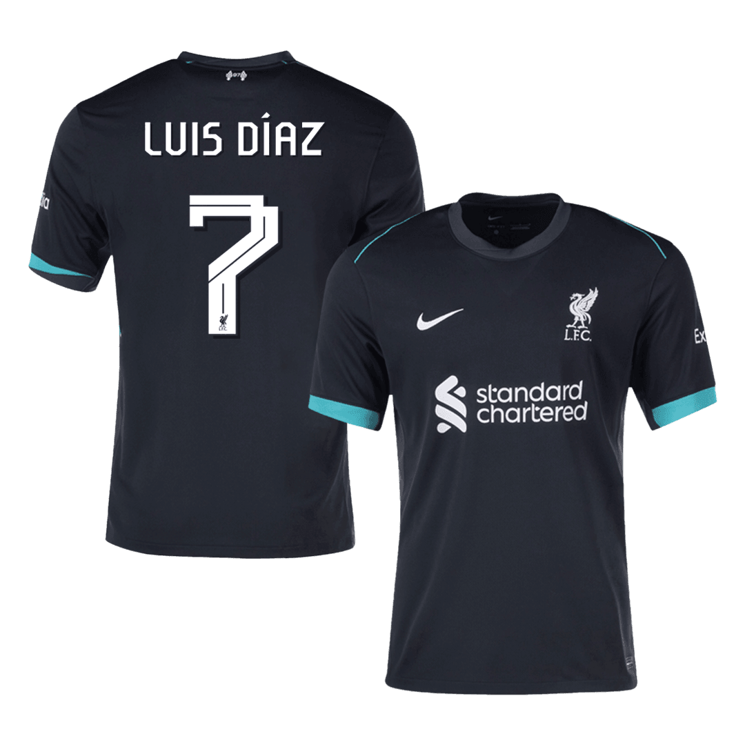 Męska Koszulka Wyjazdowa Liverpool LUIS DÍAZ #7 2024/25 - UCL - Topowe Koszulki Pilkarskie Sklep Internetowy