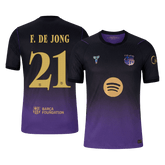 Męska koszulka Barcelony wyjazdowa F. DE JONG #21 wersja zawodnicza 2026/27 - UCL