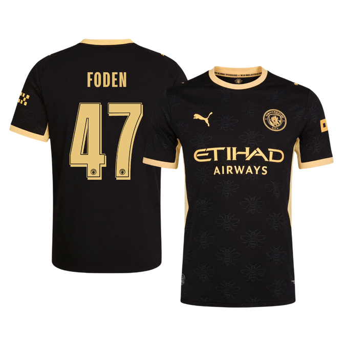 Męska koszulka Manchesteru City wyjazdowa FODEN #47 wersja zawodnicza 2026/27 - UCL