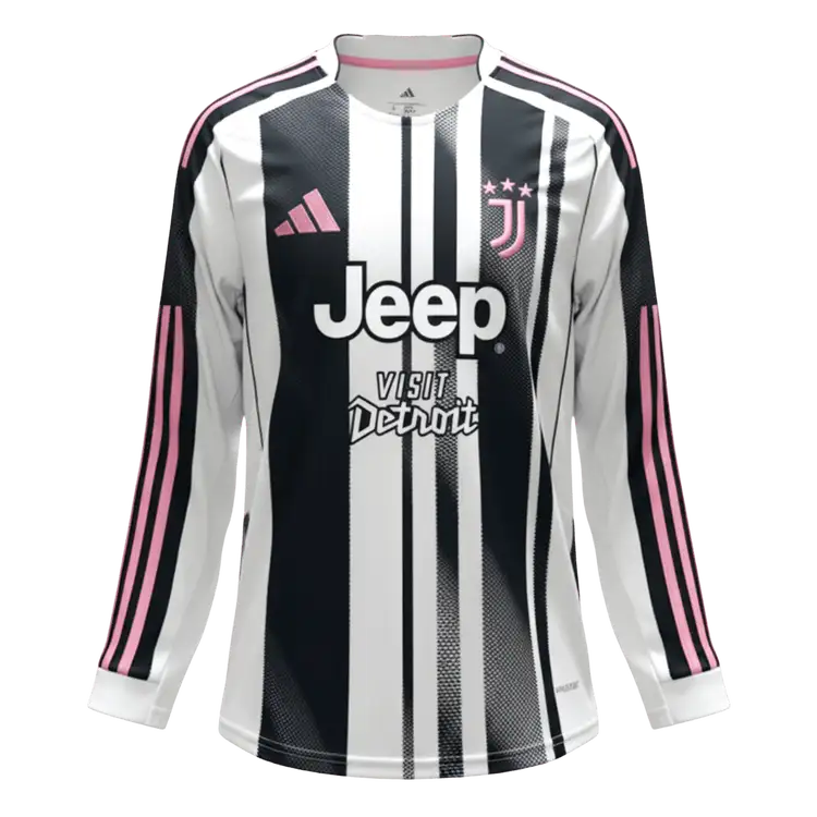 Męska Koszulka Domowa Juventus 2025/26 z Długim Rękawem