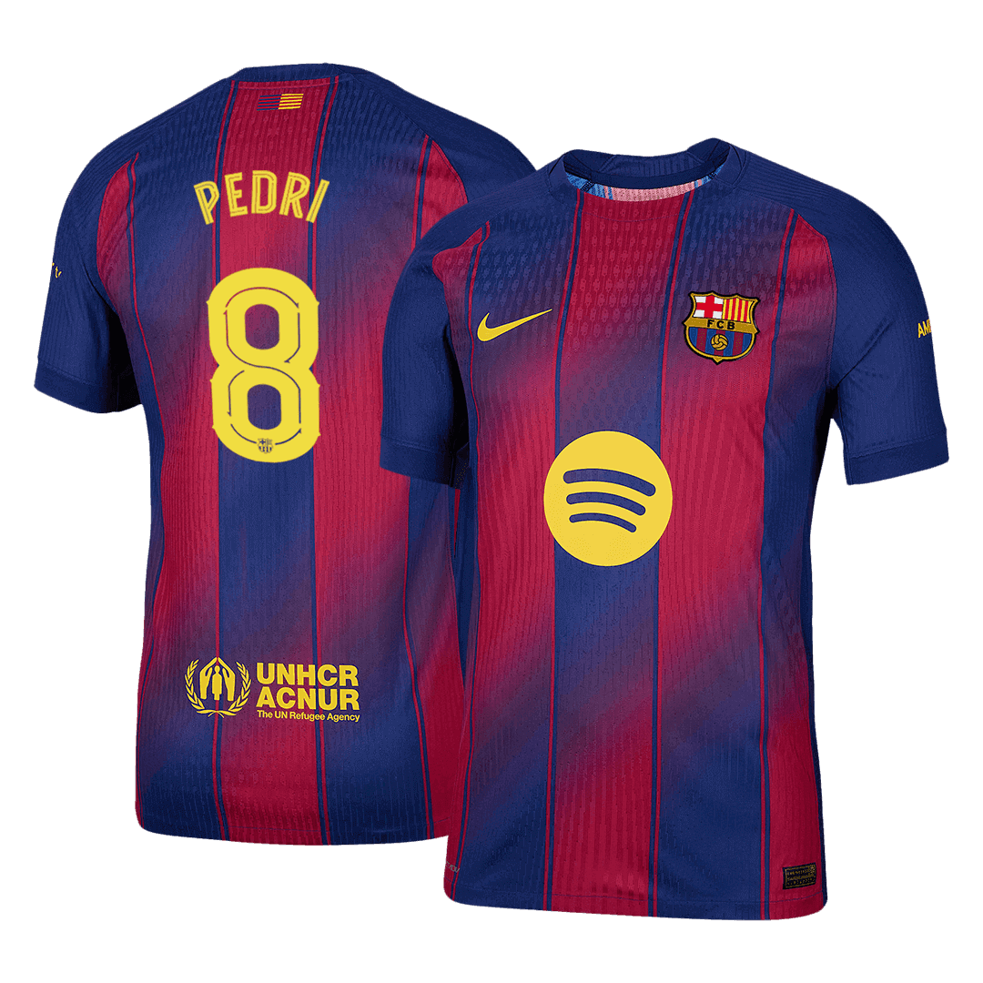 Męska Koszulka Domowa Barcelona PEDRI #8 Wersja Piłkarska 2025/26 - UCL - Slim Fit - Topowe Koszulki Pilkarskie Sklep Internetowy