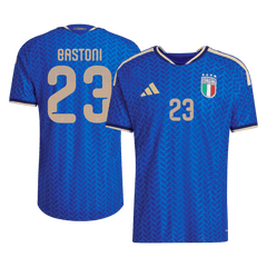 Męska Koszulka Domowa Italy BASTONI #23 Wersja Piłkarska World Cup 2026 - Slim Fit
