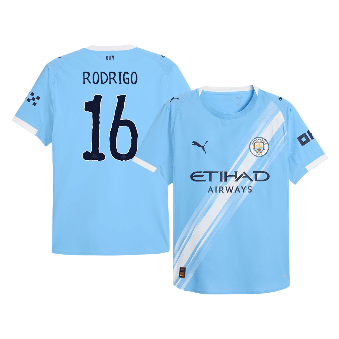 Męska Koszulka Domowa Manchester City RODRIGO #16 Wersja Piłkarska 2025/26 - Club World Cup - Slim Fit - Topowe Koszulki Pilkarskie Sklep Internetowy