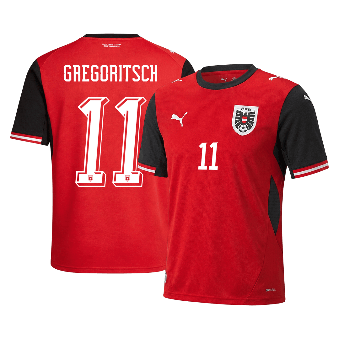 Męska koszulka Austrii domowa GREGORITSCH #11 – Mundial 2026