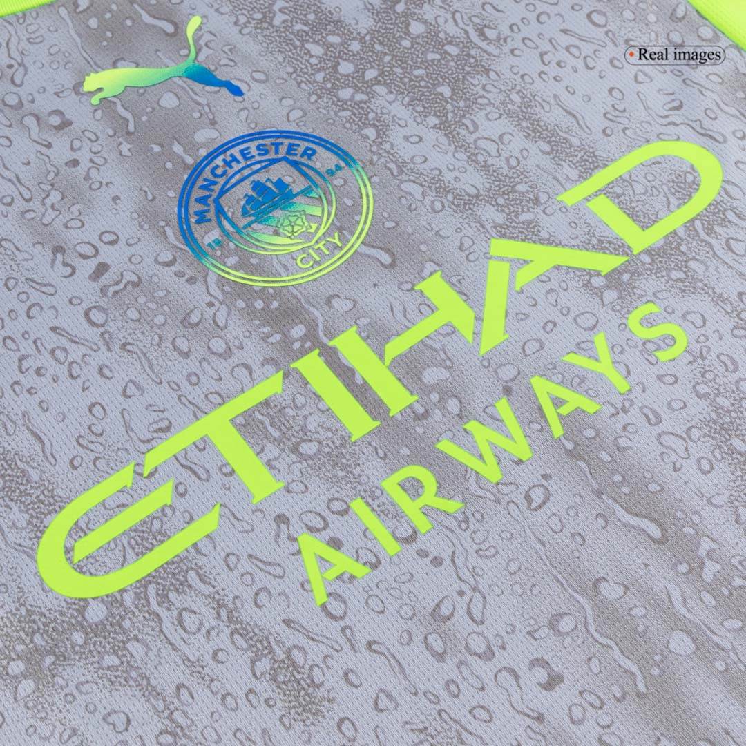 Męski Zestaw Trzecia Wyjazdowa Manchester City (Koszulka+Spodenki) 2025/26 - Topowe Koszulki Pilkarskie Sklep Internetowy