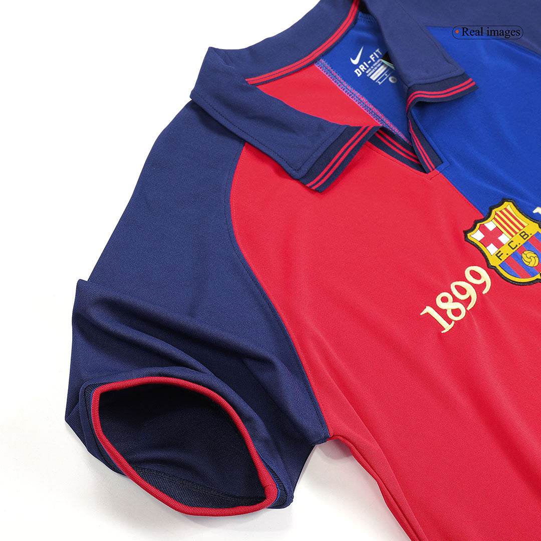 Koszulka Retro Domowa Barcelona KLUIVERT #9 1999/00 - 100th Anniversary - Topowe Koszulki Pilkarskie Sklep Internetowy