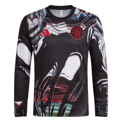 Męska Koszulka Przedmeczowa Manchester United 2025/26 z Długim Rękawem