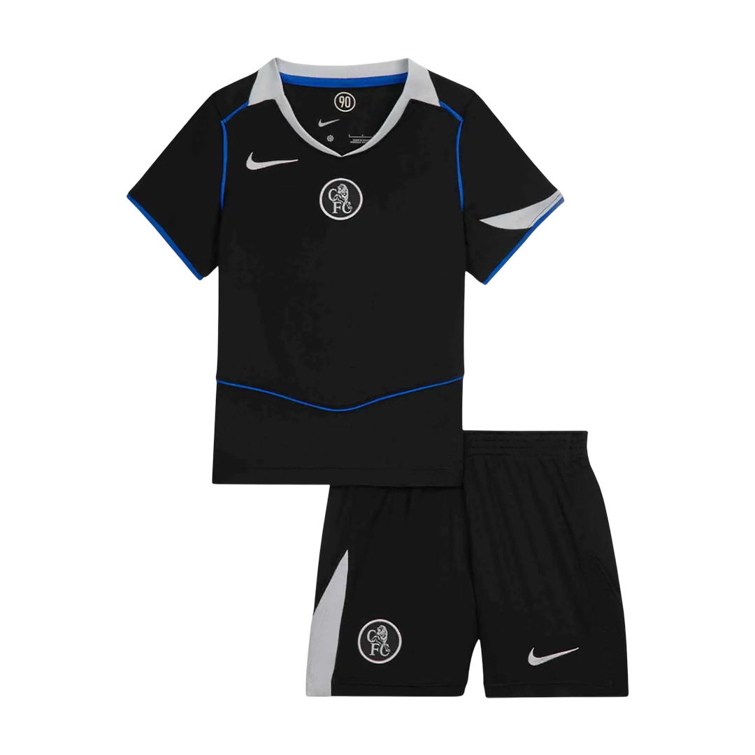Dziecięcy Zestaw Trzecia Wyjazdowa Chelsea (Koszulka+Spodenki) 2025/26