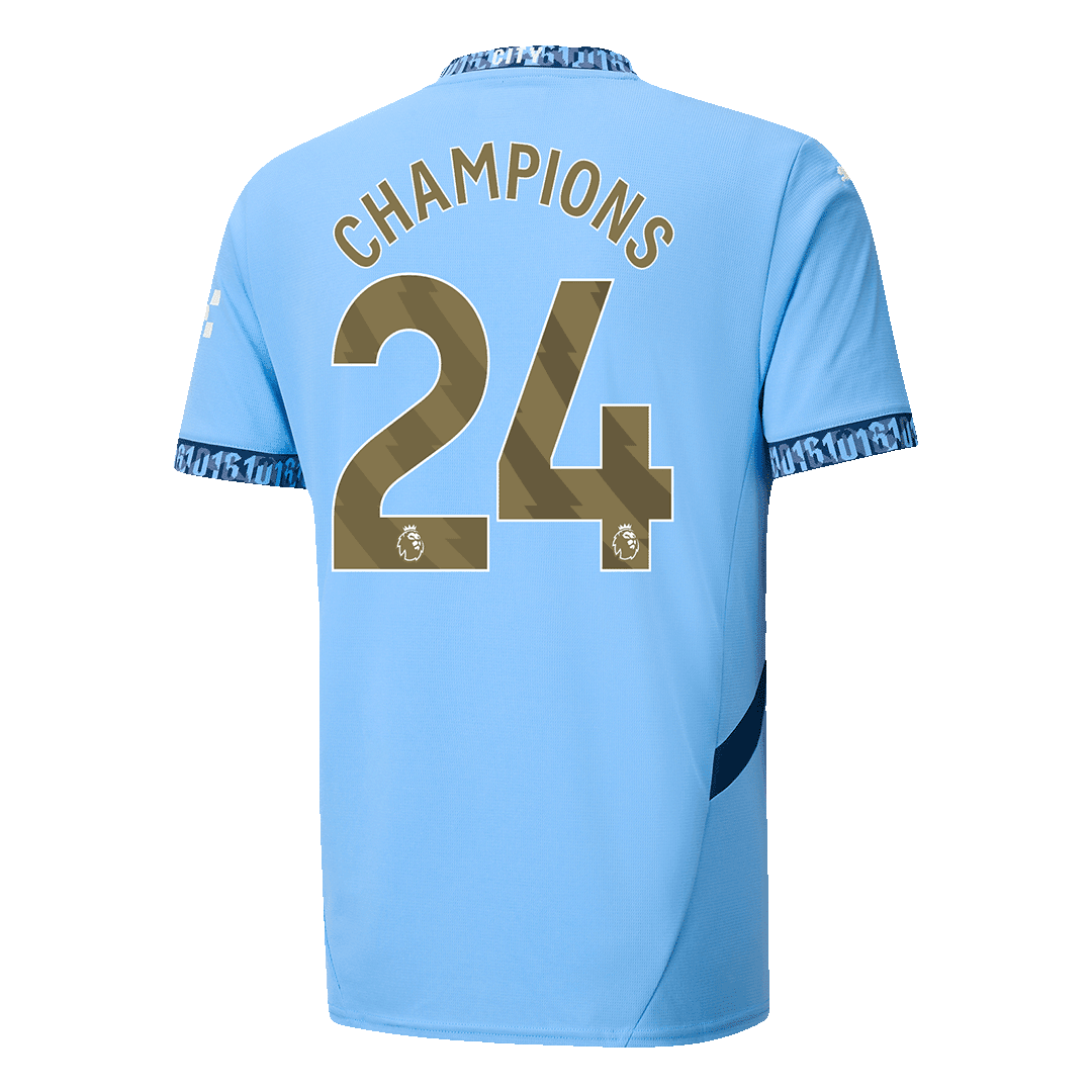 CHAMPIONS #24 Manchester City Home Koszulka piłkarska 2024/25 - Topowe Koszulki Pilkarskie Sklep Internetowy