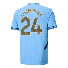 CHAMPIONS #24 Manchester City Home Koszulka piłkarska 2024/25 - Topowe Koszulki Pilkarskie Sklep Internetowy